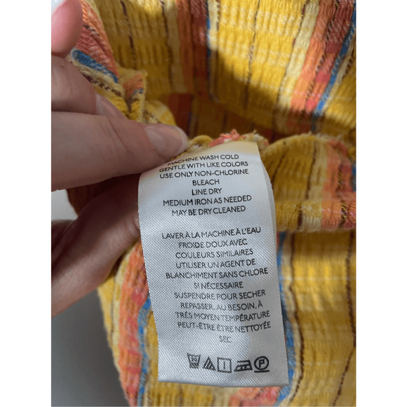 Free People Striped Fall Cotton Scarecrow Women's XS Flare Pants - Picture 4 of 5